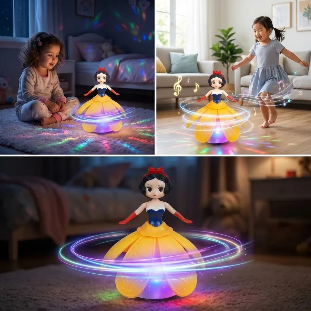 Gira sola y proyecta un show de luces.